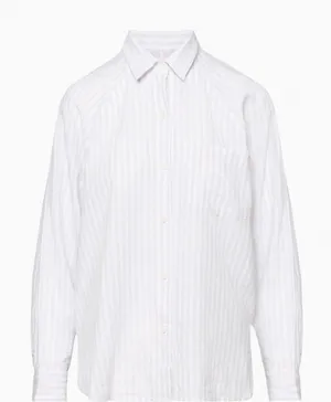 Wilfred Free Aritzia Boyfriend Linen Shirt Size XS thumbnail 1