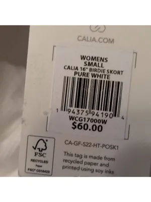 Calia By Carrie Underwood Pure White Birdie Golf Skort Size Small thumbnail 8