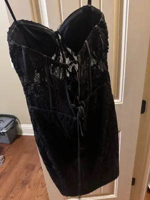 Dillard's Black strapless homecoming dress thumbnail 6