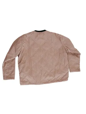 (RFB1) Free People Quilted Bomber Varsity Jacket Blush Beige L Casual Trendy thumbnail 4