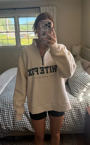 White Fox Boutique Quarter-Zip Sweatshirt thumbnail 1