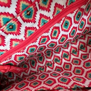 Vera Bradley Knot Just A Clutch Shoulder Bag Pink‎ Paisley Call Me Coral 12x6” thumbnail 5