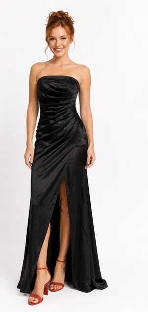 BABYBOO Safiya Black Strapless Gown - Size S thumbnail 1