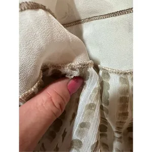One September Anthropologie White‎ Embroidered Sleeveless Shift Dress Small thumbnail 14