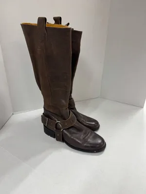Cole Haan Harness-Style Brown Leather Riding‎ Boots - Size 37.5 thumbnail 14