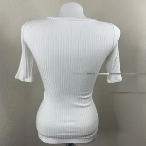 Reformation Jeans White-ish Ribbed Tencel Top Sz XS Shirt thumbnail 4