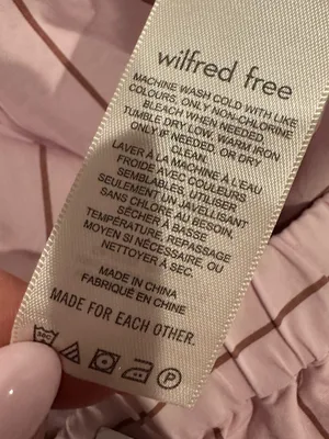 Wilfred Free Breeze 5” Bailey Lilac Pink Pinstripe Organic Pullon Shorts S thumbnail 6