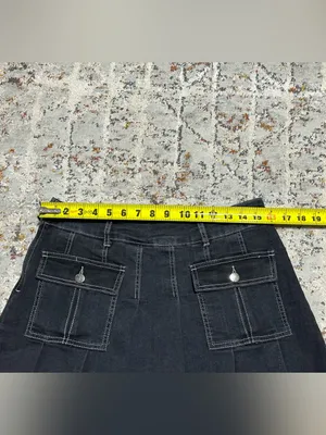 Hot Topic black denim pleated skirt size Large thumbnail 4