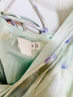 ASTR the Label Elynor Watercolor Halter Maxi Dress Medium Pastel Wedding Guest thumbnail 7