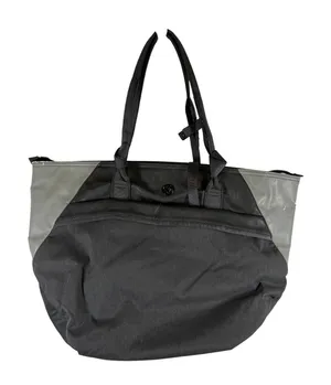 Lululemon Athletica Grey Colorblock Gym Tote Bag Large Shoulder Bag h2o *Flawed* thumbnail 1