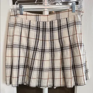 HESPERUS Schoolgirl Academia Plaid Pleated Cotton Flannel Mini Skirt Size Large thumbnail 2