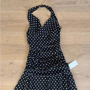 Sasha Therese Clara Polkadot Maxi Dress Size XS in Block White thumbnail 2