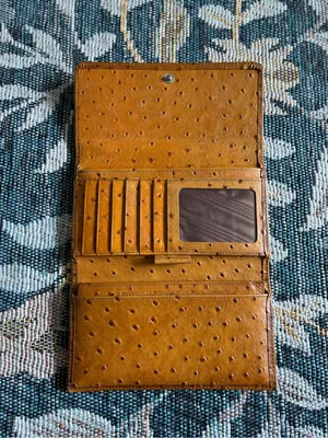 Vintage Dooney & Bourke Ostrich Collection Checkbook Organizer Wallet Billfold thumbnail 5