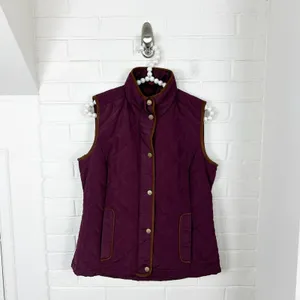 G.H.Bass & Co. Maroon Quilted Snap Button Vest Size XS thumbnail 2