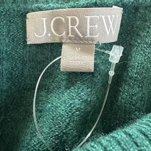 J. Crew Green Medium Ribbed Mockneck Sweater Supersoft Yarn Wool Alpaca‎ Blend thumbnail 4