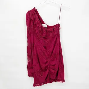 Alexis llana One Shoulder Ruffle Lace Bodycon Mini Dress S thumbnail 3