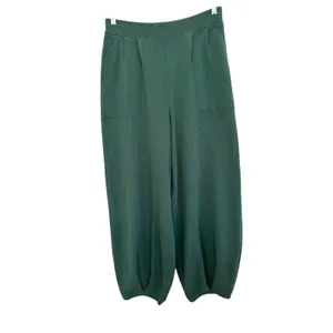 Free People Beach Freya parachute wide-leg green knit pants size XL thumbnail 4