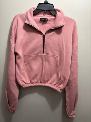 Pretty Little Thing Cropped Sweatshirt Pink thumbnail 1