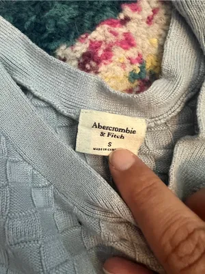 Abercrombie Classic Textured Knit Tank Top - Light blue thumbnail 5