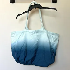 Athleta Bag Canvas Ombre Beach Gym Tote Shopping Resort Nautical Sporty thumbnail 2