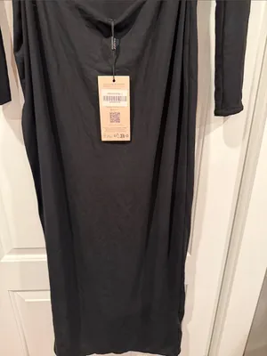 Oh Polly kiah Black backless Long-Sleeve High Slit‎ Maxi Dress 12 NWT thumbnail 7