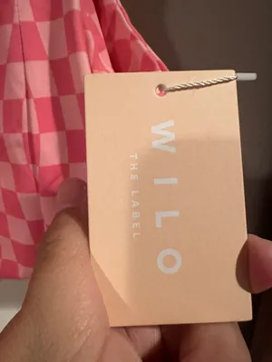 WILO the Label Pink Checkered Sports Bra NEW WITH TAGS thumbnail 3
