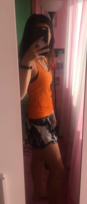 Orange Workout Tank thumbnail 3