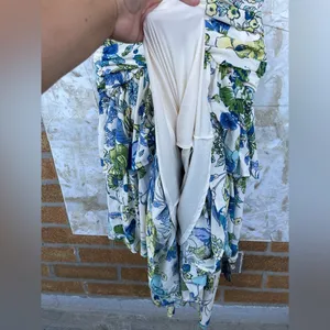 Abercrombie & Fitch High Neck Ruched Tiered Maxi Dress size XS thumbnail 5