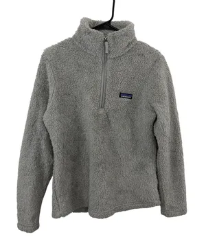 Patagonia Los Gatos Jacket Womens Small Gray Quarter Zip Fleece Pullover 25235 thumbnail 1
