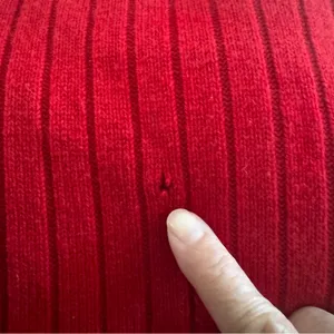 Theory 100% cashmere and wool red pullover sweater mini dress thumbnail 7