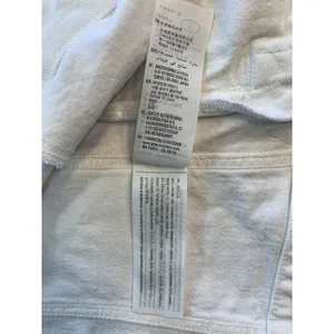 Abercrombie & Fitch White Denim Trucker Jacket Womens XS 144J0317 Stretch Cotton thumbnail 7