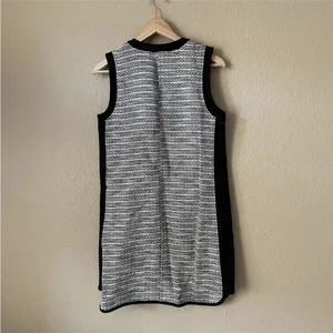 Madewell Black & White Tweed Weave Shift Dress Size 2 thumbnail 5
