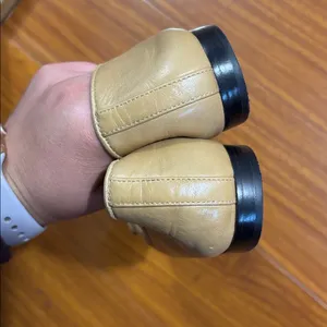 Tory Burch Leather Cap Toe Ballet Flat in Ginger Shortbread / Perfect Black thumbnail 5