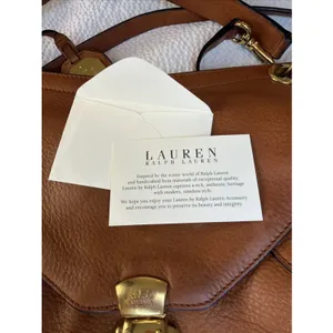 Lauren Ralph Lauren Leather Saddle Crossbody Handbag Purse thumbnail 10