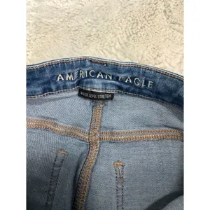 American Eagle Wide Flare Jeans Size 4R Medium Wash Retro Y2K Denim thumbnail 3