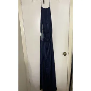 NWT Revolve Show me Your Mumu Heather halter navy side slit maxi dress small thumbnail 8