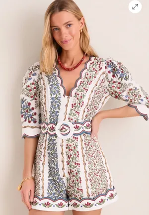 Farm Rio Fruit Beauty Off-White Romper size XL thumbnail 1