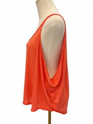 We The Free Orange Oversized Drapey Tank Top Size Medium thumbnail 2