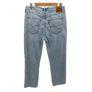 Levis Womens Low Pro Straight Light‎ Wash Denim Jeans Distressed Loose Size 30 thumbnail 2