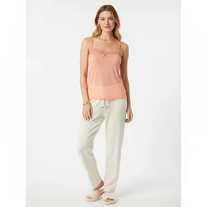 Felina Sheer Orange Eyelit Lace Trim Camisole Top NEW M thumbnail 9