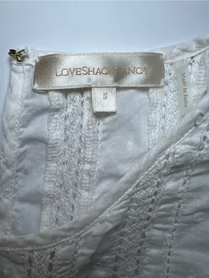 LoveShackFancy Natasha Heritage Mini Dress White Ruffled Eyelet Mini Skirt thumbnail 5