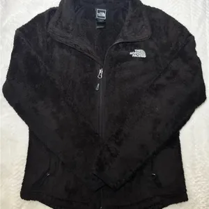 The North Face Black Full-Zip Fuzzy Fleece Jacket size M thumbnail 1