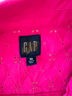 Gap Hot Pink Eyelet Button Up  thumbnail 5