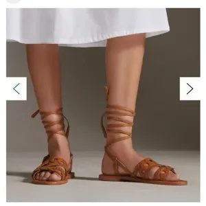 Anthropologie Pilcro & the letterpress woven tie up sandals thumbnail 2