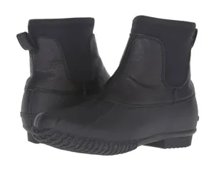 Loeffler Randall Hatley Duck Boot Black Leather Size‎ 8 GUC thumbnail 1