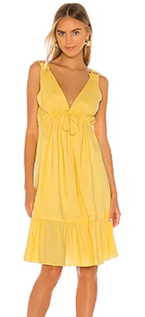 Majorelle Esther Midi Dress in Canary Yellow size Small $215 thumbnail 1