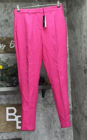 T Tahari Womens High Rise Wide-Leg Pants Ankle THF52002 Tulip Pink 8 thumbnail 1