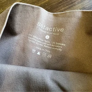 SETactive SET Active High Rise Ribbed Leggings Tan Nude Sculptflex Seamless S thumbnail 9