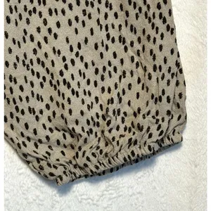 Urban Romantics Womens Long Sleeve Cheetah Print‎ Blouse Size L Smocked Peasant thumbnail 14