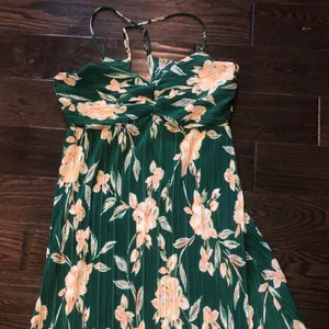 A new day green floral leather maxi dress size large new with tags thumbnail 2